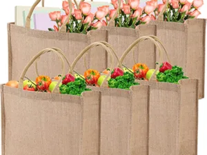 Jute bag flower